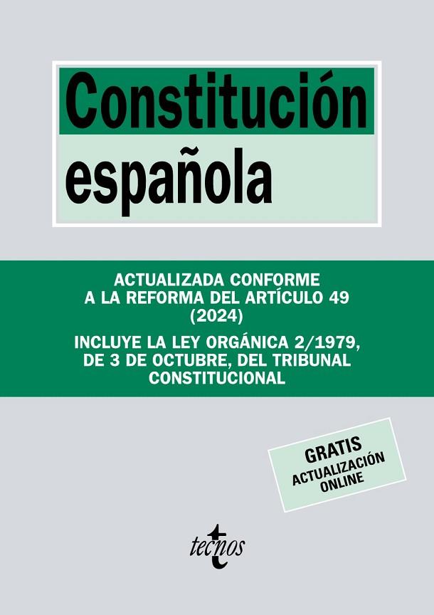 Constitución Española | 9788430990399 | Editorial Tecnos | Librería Castillón - Comprar libros online Aragón, Barbastro