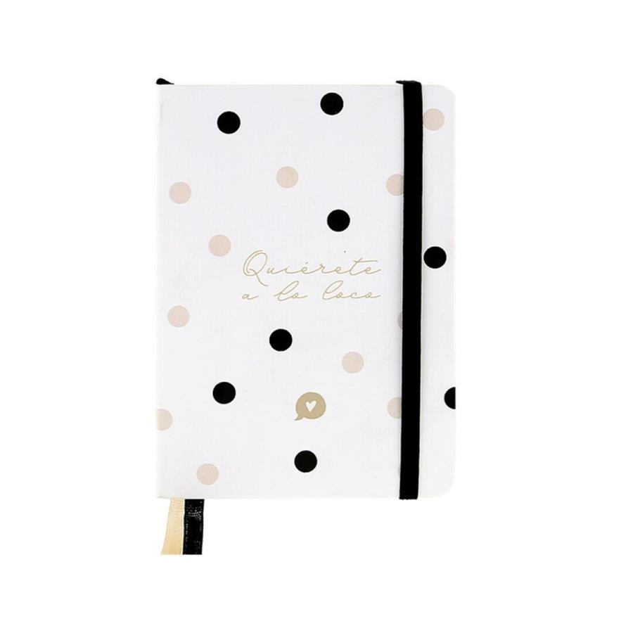 LIBRETA A6 ESTAMPADA DOTS WHITE A62431BL | 8435458047284 | Librería Castillón - Comprar libros online Aragón, Barbastro