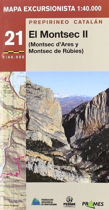 MONTSEC II, EL - MAPA EXXURSIONISTA 21 1:40000 | 9788483212837 | PRAMES | Librería Castillón - Comprar libros online Aragón, Barbastro