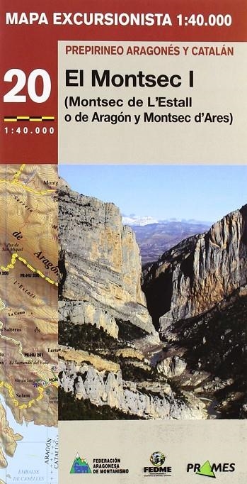 MONTSEC I, EL - MAPA EXCURSIONISTA 20 1:40000 | 9788483212820 | PRAMES | Librería Castillón - Comprar libros online Aragón, Barbastro