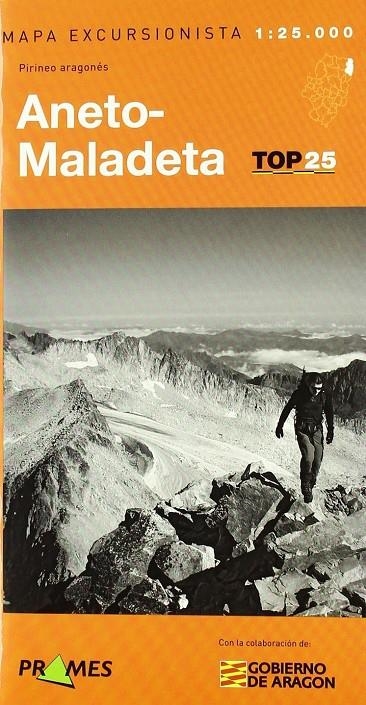 ANETO MALADETA - MAPA EXCURSIONISTA TOP 25 1:25000 | 9788483212844 | PRAMES | Librería Castillón - Comprar libros online Aragón, Barbastro