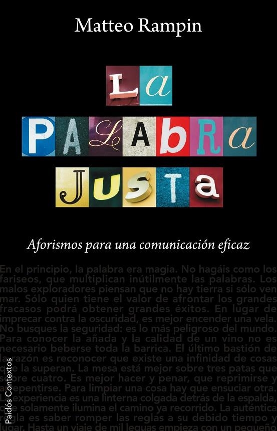 PALABRA JUSTA, LA | 9788449323065 | RAMPIN, MATTEO | Librería Castillón - Comprar libros online Aragón, Barbastro