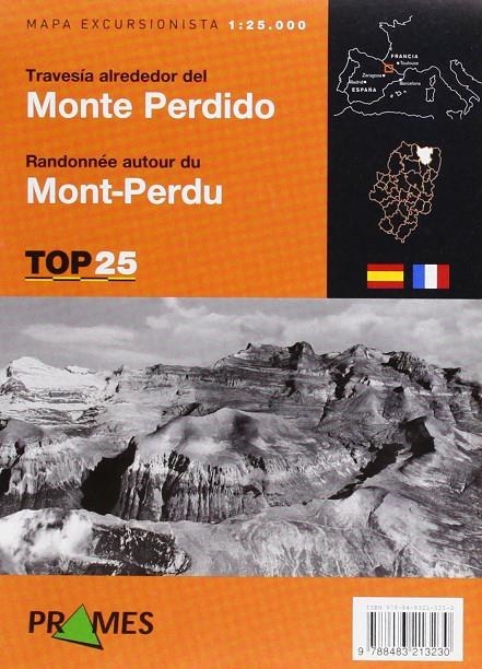 TRAVESÍA ALREDEDOR DEL MONTE PERDIDO : MAPA EXCURSIONISTA - TOP 25 | 9788483213230 | PRAMES | Librería Castillón - Comprar libros online Aragón, Barbastro