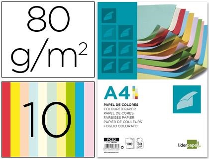 PAPEL A4 80GR 100H COLOR 10 SURTIDOS 28308 | 8423473283084 | Librería Castillón - Comprar libros online Aragón, Barbastro