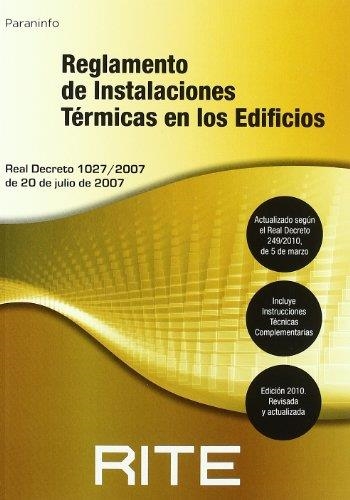 RITE 2010 : REGLAMENTO DE INSTALACIONES TÉRMICAS EN LOS EDIFICIOS | 9788428332323 | PARANINFO | Librería Castillón - Comprar libros online Aragón, Barbastro