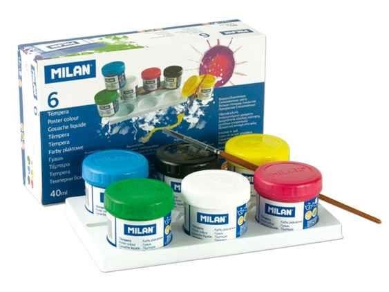 TEMPERA MILAN 6 COLORES 40ML 03206 | 8411574011439 | Librería Castillón - Comprar libros online Aragón, Barbastro