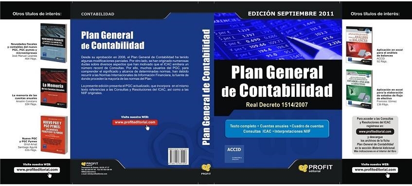 PLAN GENERAL DE CONTABILIDAD (R.D. 1514/2007) | 9788415330226 | ACCID | Librería Castillón - Comprar libros online Aragón, Barbastro