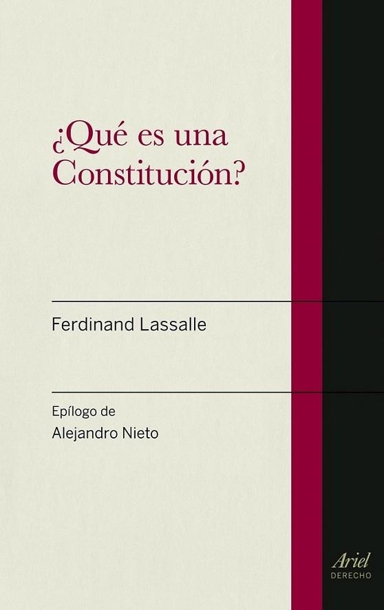 QUÉ ES UNA CONSTITUCIÓN? | 9788434470606 | LASSALLE, FERDINAND | Librería Castillón - Comprar libros online Aragón, Barbastro