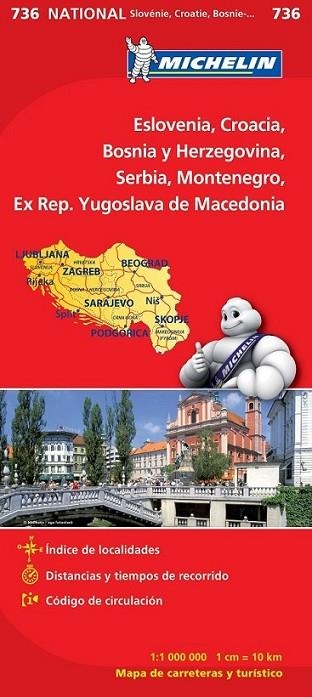 MAPA NATIONAL ESLOVENIA - CROACIA - BOSNIA - HERZEGOVINA - MICHELIN | 9782067171978 | MICHELIN | Librería Castillón - Comprar libros online Aragón, Barbastro