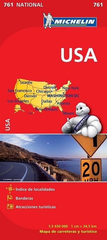 MAPA NATIONAL U.S.A. - MICHELIN 761 | 9782067173309 | MICHELIN | Librería Castillón - Comprar libros online Aragón, Barbastro