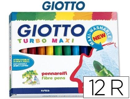 ROTULADOR GIOTTO TURBO MAXI 12 COLORES (PUNTA GRUESA) | 8000825453007 | Librería Castillón - Comprar libros online Aragón, Barbastro