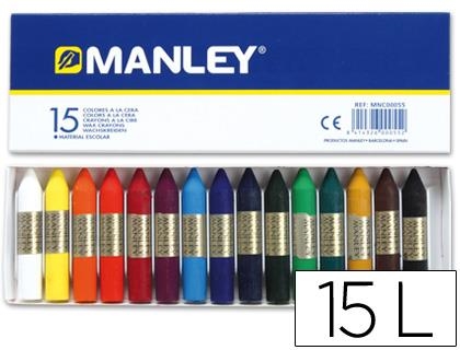 CERAS MANLEY 15 COLORES 04479 | 8414326000552 | Librería Castillón - Comprar libros online Aragón, Barbastro