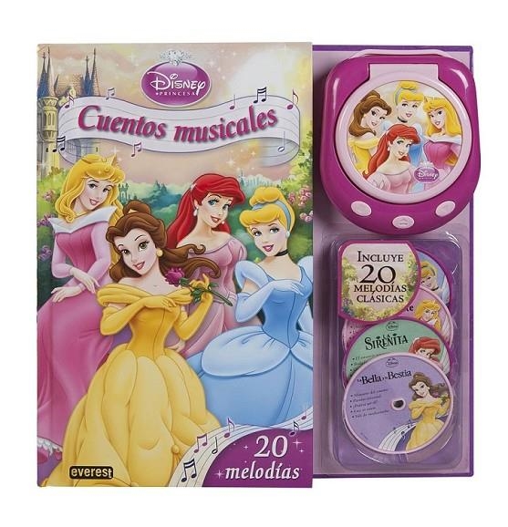 PRINCESAS DISNEY. CUENTOS MUSICALES. LIBRO CON REPRODUCTOR MUSICAL | 9788444168975 | WALT DISNEY COMPANY; WENDY A. WAX | Librería Castillón - Comprar libros online Aragón, Barbastro