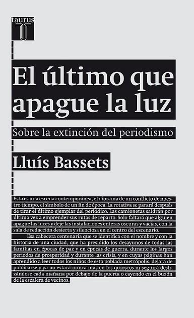 último que apague la luz, El | 9788430602094 | Bassets, Lluís | Librería Castillón - Comprar libros online Aragón, Barbastro