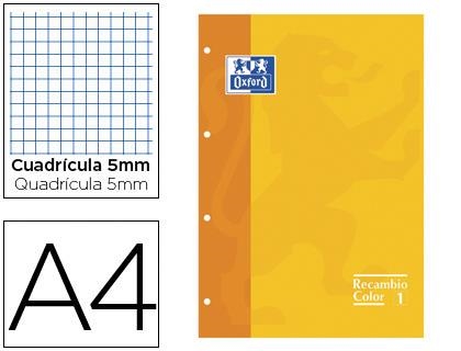 RECAMBIO A4 4T 80H CDL 5MM OXFORD SCHOOL AMARILLO | 8412771083441 | Librería Castillón - Comprar libros online Aragón, Barbastro