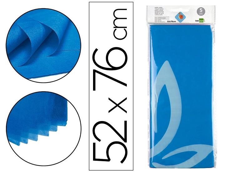 PAPEL SEDA 5H 52X76CM AZUL | 8423473360723 | Librería Castillón - Comprar libros online Aragón, Barbastro