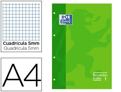 RECAMBIO A4 4T 80H CDL 5MM OXFORD SCHOOL VERDE | 8412771083434 | Librería Castillón - Comprar libros online Aragón, Barbastro