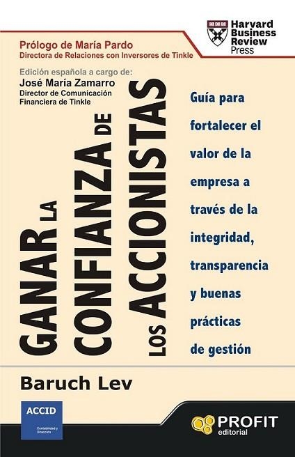 Ganar la confianza de los accionistas | 9788415505211 | Lev, Baruch | Librería Castillón - Comprar libros online Aragón, Barbastro