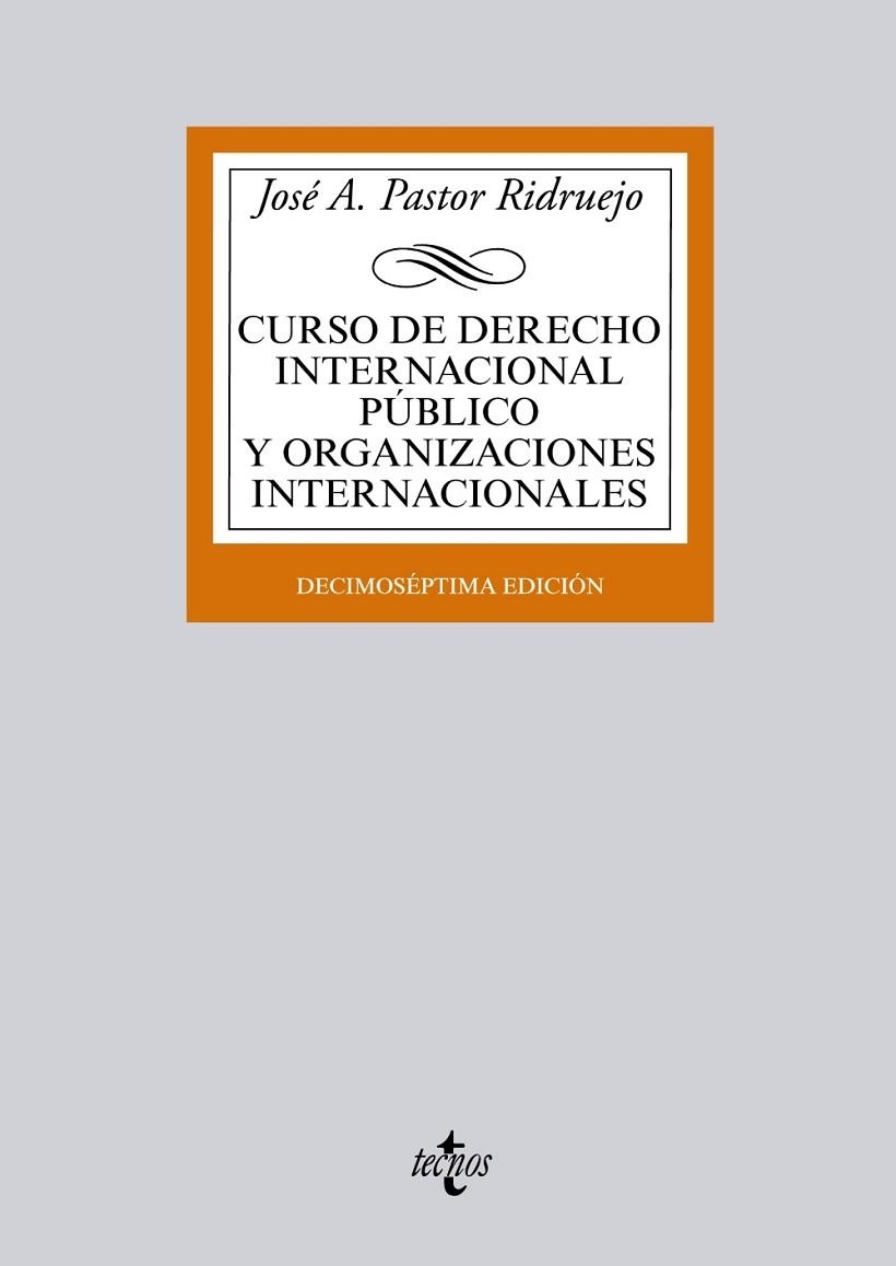 Curso de Derecho Internacional Público y Organizaciones Internacionales 17ed.2013 | 9788430958795 | Pastor Ridruejo, José  Antonio | Librería Castillón - Comprar libros online Aragón, Barbastro