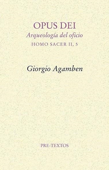 Opus dei | 9788415576365 | Agamben, Giorgio | Librería Castillón - Comprar libros online Aragón, Barbastro