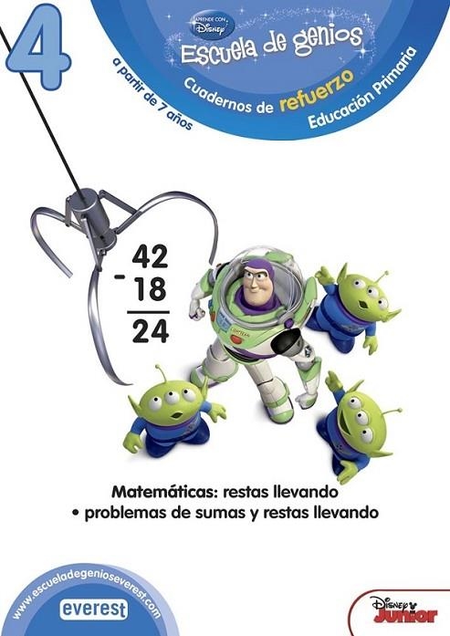 Escuela de genios 4. Cuadernos de refuerzo. Educación Primaria. A partir de 7 años | 9788444151304 | WALT DISNEY COMPANY | Librería Castillón - Comprar libros online Aragón, Barbastro