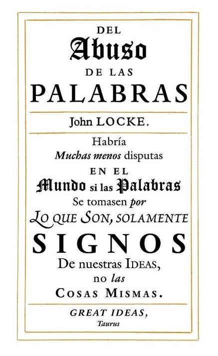 Del abuso de las palabras | 9788430616558 | John Locke | Librería Castillón - Comprar libros online Aragón, Barbastro