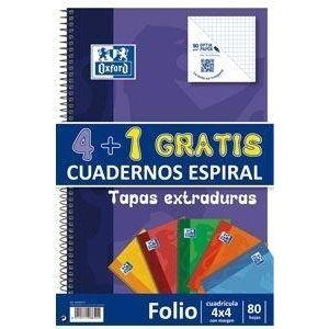 PACK 4+1 CUADERNO Fº CDL/M 80H T.ENC. OXFORD SCHOOL (COLORES NUEVOS) | 8412771086404 | Librería Castillón - Comprar libros online Aragón, Barbastro