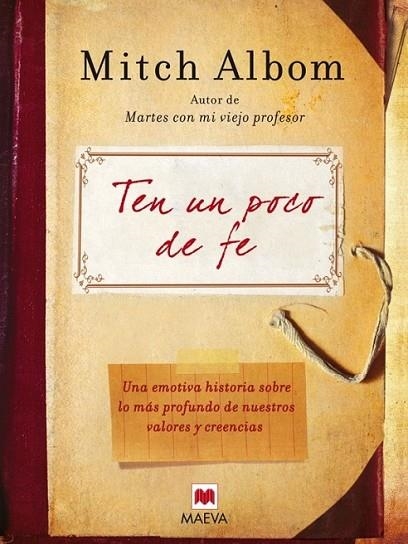 TEN UN POCO DE FE | 9788492695225 | ALBOM, MITCH | Librería Castillón - Comprar libros online Aragón, Barbastro