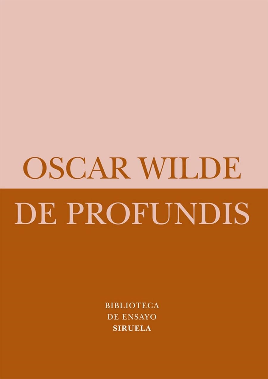 DE PROFUNDIS | 9788498414493 | WILDE, OSCAR | Librería Castillón - Comprar libros online Aragón, Barbastro