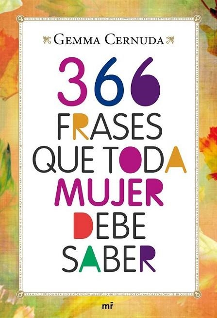 366 FRASES QUE TODA MUJER DEBE SABER | 9788427037083 | CERNUDA, GEMMA | Librería Castillón - Comprar libros online Aragón, Barbastro