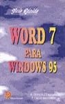 Word 7 para Windows 95 | 9788428322515 | Calle Matamoros, F. / González Mangas, A. | Librería Castillón - Comprar libros online Aragón, Barbastro