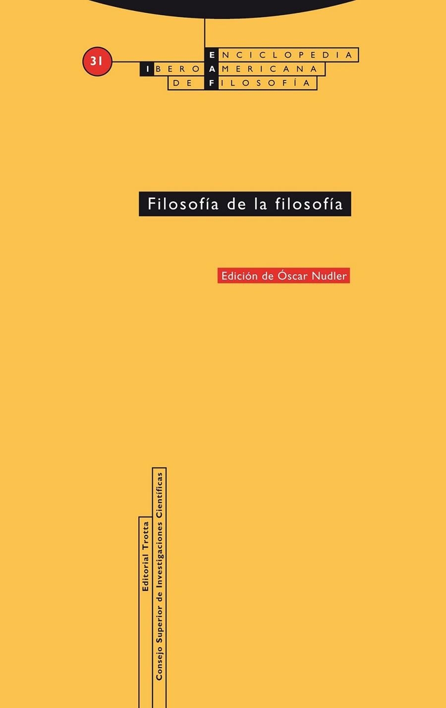 FILOSOFÍA DE LA FILOSOFÍA | 9788498791877 | NUDLER, ÓSCAR (ED.) | Librería Castillón - Comprar libros online Aragón, Barbastro