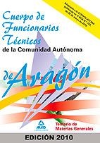 CUERPO DE FUNCIONARIOS TÉCNICOS C.A.ARAGÓN TEMARIO GENERAL ED.2010 | 9788467643879 | BOA 103 28/05/2010 | Librería Castillón - Comprar libros online Aragón, Barbastro