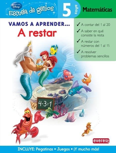 A RESTAR - VAMOS A APRENDER SIRENITA (5AÑ-ESCGEN) | 9788444146515 | Walt Disney Company | Librería Castillón - Comprar libros online Aragón, Barbastro