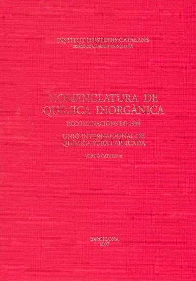 NOMENCLATURA DE QUIMICA INORGANICA | 9788472833609 | Librería Castillón - Comprar libros online Aragón, Barbastro