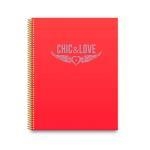 CUADERNO ESPIRAL MIQUELRIUS ROJO CHIC & LOVE A4 120H CLA 47017 | 8422593470176 | Librería Castillón - Comprar libros online Aragón, Barbastro