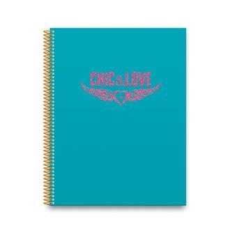 CUADERNO ESPIRAL MIQUELRIUS AZUL CHIC & LOVE A4 120H CLA 47018 | 8422593470183 | Librería Castillón - Comprar libros online Aragón, Barbastro