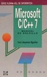 Microsoft c-c ++ 7.0 | 9788448119812 | JOYANES AGUILAR, LUIS | Librería Castillón - Comprar libros online Aragón, Barbastro