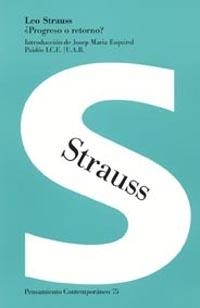 PROGRESO O RETORNO? | 9788449316418 | STRAUSS, LEO | Librería Castillón - Comprar libros online Aragón, Barbastro