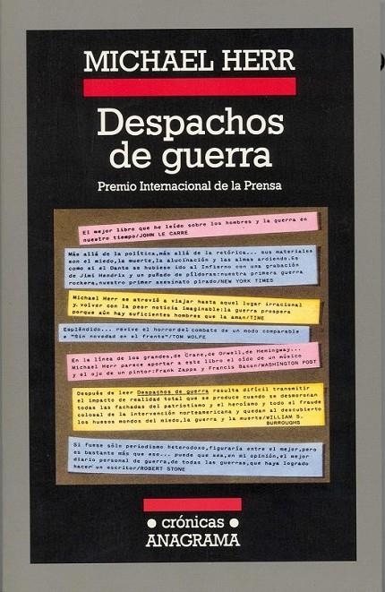 DESPACHOS DE GUERRA (CRONICAS) | 9788433925473 | HERR, MICHAEL | Librería Castillón - Comprar libros online Aragón, Barbastro