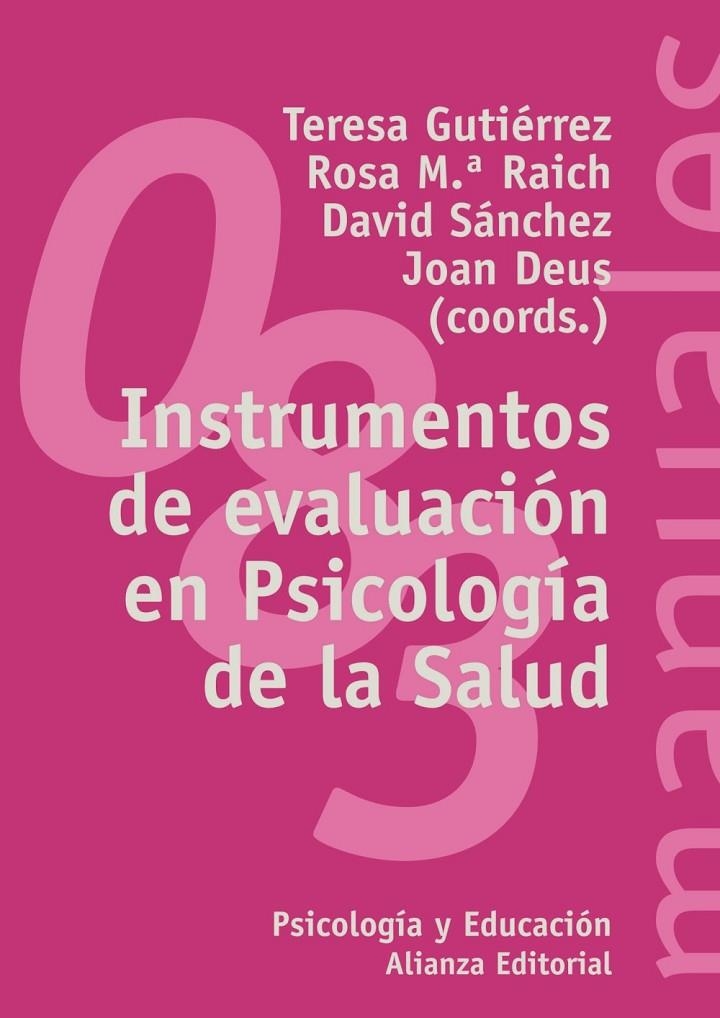 INSTRUMENTOS DE EVALUACION EN PSICOLOGIA DE LA SALUD | 9788420641690 | GUTIERREZ, TERESA; RAICH, ROSA MA.; SANCHEZ, DAVID | Librería Castillón - Comprar libros online Aragón, Barbastro