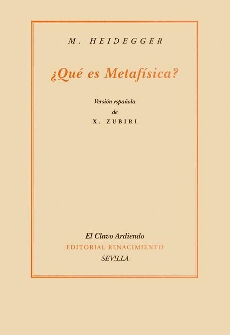 QUE ES METAFISICA? | 9788484720911 | HEIDEGGER, M. | Librería Castillón - Comprar libros online Aragón, Barbastro