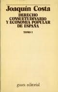 DERECHO CONSUETUDINARIO 1 Y ECONOMIA POPULAR DE ESPAÑA | 9788485303618 | COSTA, JOAQUIN | Librería Castillón - Comprar libros online Aragón, Barbastro