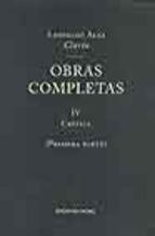 OBRAS COMPLETAS IV CRITICA (1ª PARTE) | 9788484590538 | CLARIN, LEOPOLDO ALAS | Librería Castillón - Comprar libros online Aragón, Barbastro