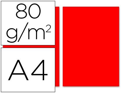 PAPEL A4 80GR 100H COLOR ROJO LIDERPAPEL 28250 | 8423473282506 | Librería Castillón - Comprar libros online Aragón, Barbastro