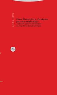 PARADIGMAS PARA UNA METAFOROLOGIA | 9788481646474 | BLUMENBERG, HANS | Librería Castillón - Comprar libros online Aragón, Barbastro