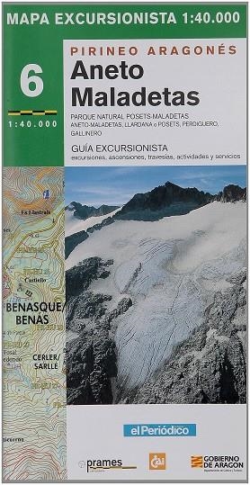 MAPA EXCURSIONISTA ANETO-MALADETAS N.6 E:1:40000 | 9788483211175 | LAMPRE, FERNANDO | Librería Castillón - Comprar libros online Aragón, Barbastro