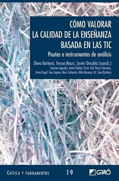 COMO VALORAR LA CALIDAD DE LA ENSEÑANZA BASADA EN LAS TIC | 9788478275304 | BARBERA, ELENA Y OTROS | Librería Castillón - Comprar libros online Aragón, Barbastro