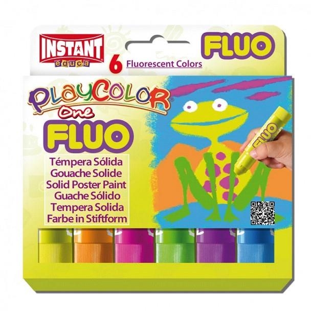 INSTANT EDUCA PLAYCOLOR FLUO 6 COLORES SURTIDOS (CERAS EN BARRA 10GR) | 8414213104318 | Librería Castillón - Comprar libros online Aragón, Barbastro