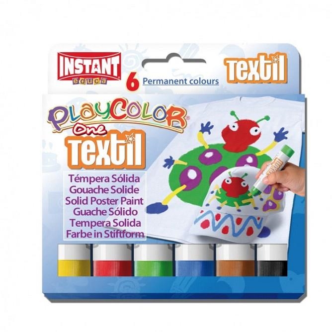 INSTANT EDUCA PLAYCOLOR TEXTIL 6 COLORES SURTIDOS (CERAS EN BARRA 10GR) | 8414213104011 | Librería Castillón - Comprar libros online Aragón, Barbastro